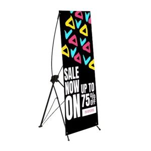 Hot Selling High Quality X Frame Outdoor Banner Stand Foldable Advertising Display X Banner