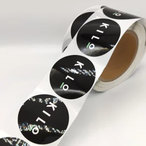 Hot Selling Land Ready to Ship Custom Any Text Adhesive Printing Round Labels Circle Waterproof Vinyl Private Logo Stickers