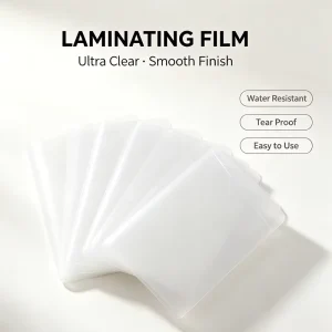 Hot Thermal Laminating Film Uniform Melting Anti wrinkle Plastic Film for Menu ID Cards and Printed Documents Lamination