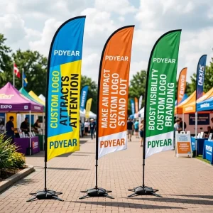 Hot selling Swooper Banner Advertising Easy Setup pop up Feather Teardrop Flag with Ground Stake for Promotional Events