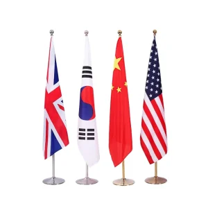 Hotel Hall Decoration Flagpole Indoor Telescopic Flagpole Retractable Flag Pole