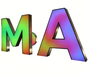 Hotel Lobby Indoor Custom RGB Gradient LED 3D Letter Sign Stainless Steel Edge Illuminated Reception Wall Logo Signage