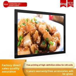 Hotel Magnetic Suction LED Rectangle Multifunctional Ultra Thin Custom Illuminated Menu Ordering Light Box for Restaurant Dining