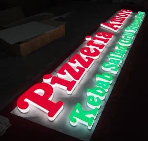 IP65 Waterproof Front-lit LED Letter Sign Durable Outdoor Shopfront Signage