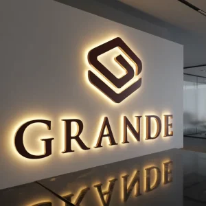 Illuminated Acrylic LED Brightness Stand Chrome LED Cool Waterproof Luminous Resistant Backlit Letter Sign