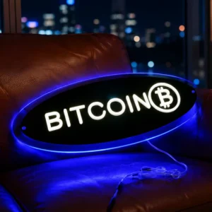 Illuminated Acrylic LED Signage Round Backlit Design Custom for Outdoor Business Advertising and Luminous Logo Display