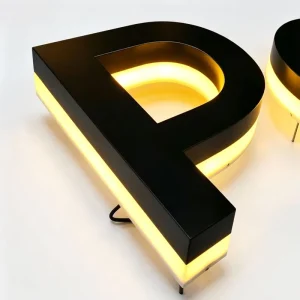 Illuminated Alphabet Letter Sign Smooth Flowing Warm Soft Backlit Letter Sign