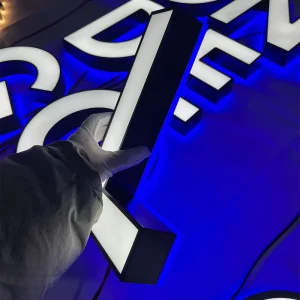 Illuminated Channel Letters Sign Front Back Lit LED for Wall LED Letter Signage
