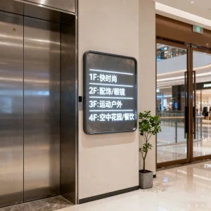 Illuminated LED Acrylic Customized Waterproof Indoor Outdoor Advertising Board Wayfinding Signboard for Mall Shopping Center