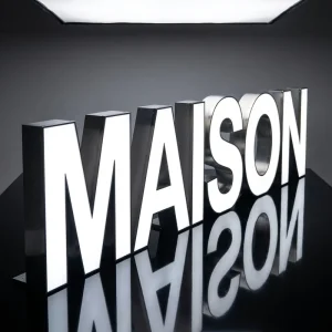 Illuminated LED Light Modern Facelit 3D Rimless Letter Sign Office Retail Shop Store Wall Logo