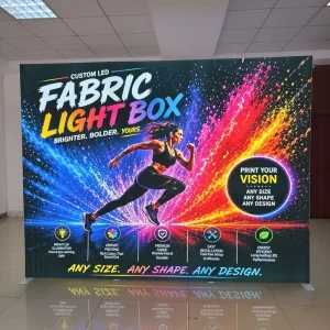 Illuminated Logo Portable LED Fabric Light Box Backlit Display SEG Graphic Advertising Stand for Retail Stores