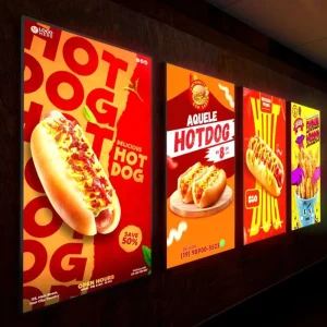 Illuminated Ultra Slim LED Light Box Menu Board Magnetic Light Box for Restaurant Shop