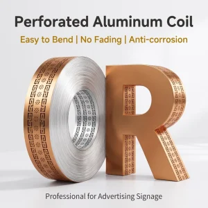 Illumination Punched Perforated Aluminum Trim Strip Aluminum Channel Letter Coil for LED Outdoor Sign Letter Making