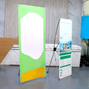 Indoor Adjustable Korea X Banner Stand 60x160cm Outdoor Wind Rain Proof Portable Folding Banner for Advertising Events