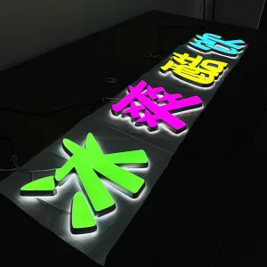 Indoor Decoration Signs Advertisements LED Acrylic Mini Characters Illuminated Characters Customization