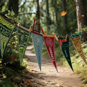 Indoor Garden Felt Pennant String Flag Shaped Model Christmas Decorations for Valentine’s Day Graduation Eco Friendly