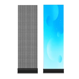 Indoor LED Flexible Film Screen Crystal Invisible Glass Window Holographic LED Display Adhesive LED Transparent Screen