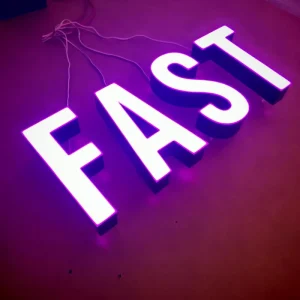Indoor Outdoor Dual Use LED Front Light Acrylic Sign Illuminated Signage for Bakery Shop