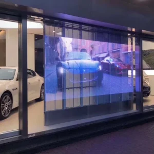 Indoor Outdoor Transparent LED Display Screen with Glass Panels Flexible LED Strip for Effective Advertising