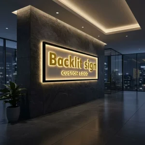 Indoor Reception Office Signage 3D LED Letter Backlit Sign Board Outdoor Business Logo Custom LED Sign for Interior Wall Decor
