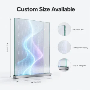 Indoor Transparent LED Film Screen Flexible Adhesive LED Crystal Film Display for Storefront Advertising