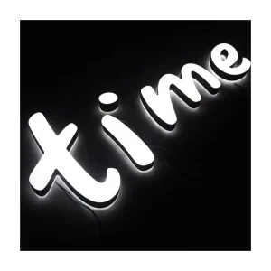 Indoor Waterproof Embossed 3D Light Illuminated Sign Letters Custom Acrylic Face Lighting Letters