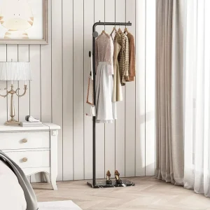 Industrial Metal Coat Rack with Detachable Design Five Tier Storage for Bathroom and Clothing Shop Drying Rack Hanger Display