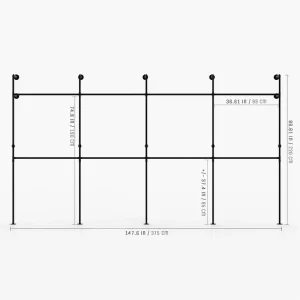 Industrial Pipe Clothing Rack with Shelves Wall Mounted Closet Storage Rack Hanging Clothes Display Rack Garment Racks