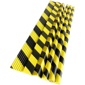 Industrial Smooth Appearance PU Eco-friendly Anti-Collision Warning Strip 1m Garage Workshop Warehouse Corner Pillar Yellow