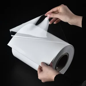 Industrial Transparent PVC Static Cling Film Jumbo Roll Non Adhesive Electrostatic Label Stock for UV Screen Digital Printing