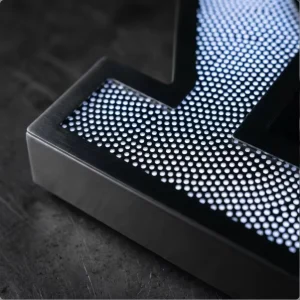 Innovative Mesh Light Letters 3D LED Perforated Metal Signage Custom Starry Effect Signs for Office Nightclub Tech Events IP65