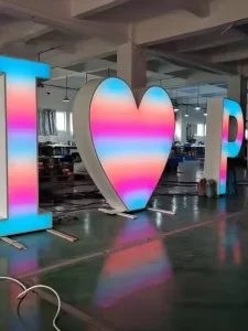 Iridescent LED Illuminated Letters Stainless Steel Full-Color Seven-Color Billboard Borderless Wall Mounting Commercial Use KTV