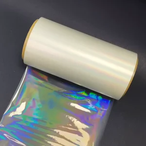 Iridescent Rainbow Matte Holographic BOPP Soft Translucent Cold Lamination Film with Adhesive Non-Adhesive Option for Bag Box