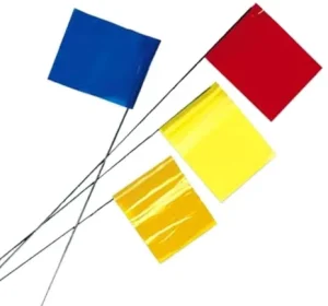 Irrigation Marking Warning Flags Pack 100 Yellow