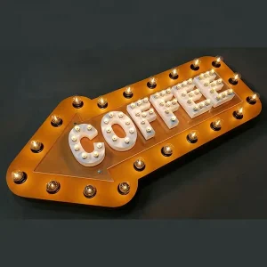 JAGUARSIGN Manufacturer Custom Shop Decoration Light Bulb Word Marquee Sign Shop Light Box With Light Bulb