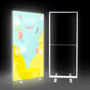 JC Factory Seg Frameless LED Light Free Standing Tension Fabric Exhibition Booth Advertisement Display Trade Show Display