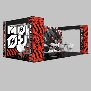 JR SEG205 10×20 ft Modular LED Backlit SEG Graphic Promotional Trade Show Expo Light Box Exhibition Booth Foldable