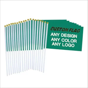 JX Mini Custom Printed Handheld National Polyester Waving Flags Custom Handheld Promotional Flags & Banners