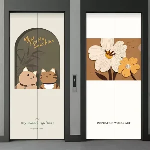 JZChroma PVC Art Deco Elevator Door Sticker Self Adhesive Durable Waterproof Eco Friendly Multi piece Package