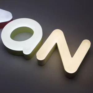 Jelly Luminous Double-Sided Illuminated Borderless Acrylic Mini Letters Backlit Signage with Baking Paint Surface