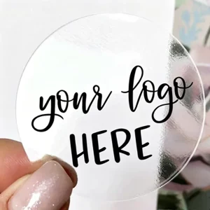Jinyu Custom Clear Transparent PVC Logo Stickers Waterproof Labels for Business Wedding Personalized Packaging