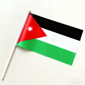 Jordan Hand Held Flags Asia Eight Countries Hand Flag National Day Decoration Polyester