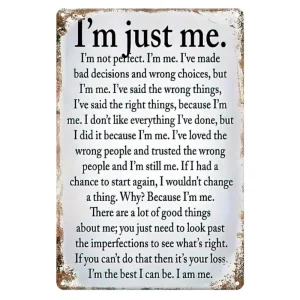 Just Me Decor Custom Sign Crafts Retro Custom Bar Retro Vintage Poster Wall Art Prints Metal Logo Design Home Wall