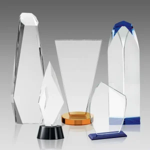 K9 Blank Crystal Trophy Glass Awards Custom Logo Laser Engraving Crystal Award Trophy
