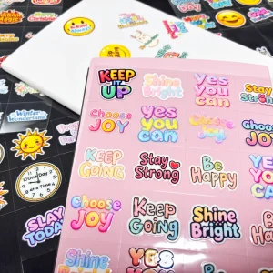 Kiss Cut UV DTF Cup Wraps for Tumbler Waterproof Washable Stickers with Clean Edges No Overcut Transfer Printing