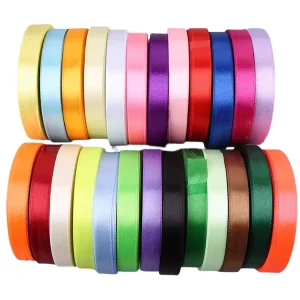 Kofei Promotional Party Supplies Polyester Gift Packaging Satin Ribbons for Christmas Wedding Party Decorations Satin Webbing