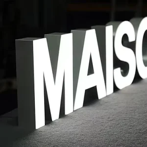 Koncept Customized 3D Luminous Character Lighted Lit Backlit Front Mini Channel Letter Letter