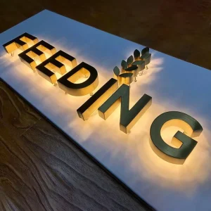 Koncept OEM 3D Metal Letter Backlit Illuminated Sign Led Light Letters Custom Logo LED Illuminated Sign