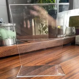 L Shape Clear Acrylic Custom Sign Holder Card L Shape A4 A5 Acrylic Display Stand Reserved Table Menu Sign