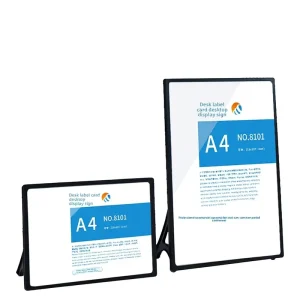 L shaped Acrylic Table Sign Drop Resistant Horizontal Vertical Dual Use A4 Display Stand for Price Promotion Advertising MC 101